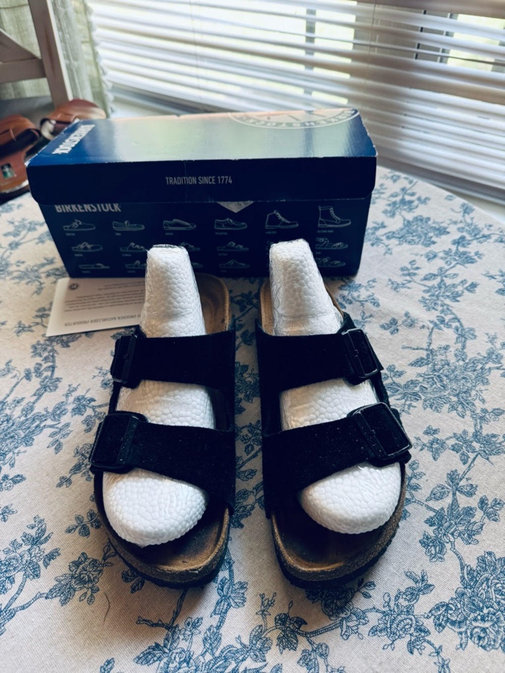 Birkenstock Arizona Sandals in Black Suede